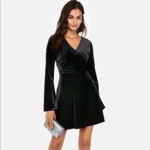 Express velvet mini dress